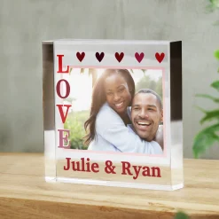 Personalised LOVE Photo Upload Crystal Token