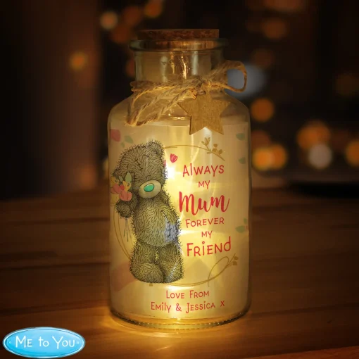 Personalised Me To You Forever My Friend LED Glass Jar