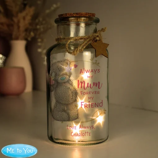 Personalised Me To You Forever My Friend LED Glass Jar