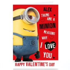 Personalised Minions Valentine's Day Card - A Minion Reasons