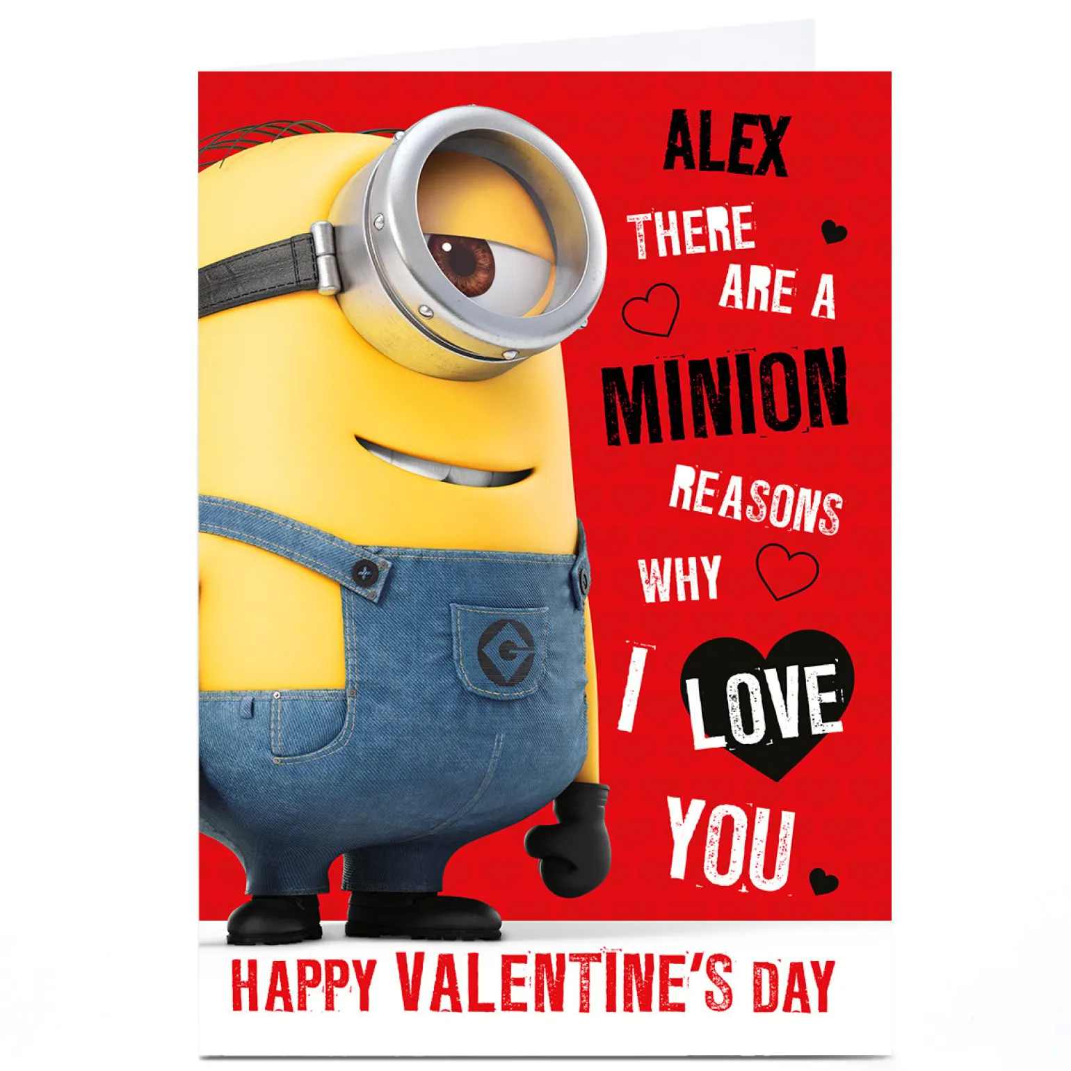 Personalised Minions Valentine's Day Card - A Minion Reasons