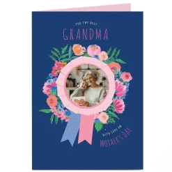 Personalised Mother's Day Photo Card - Ribbon Grandma