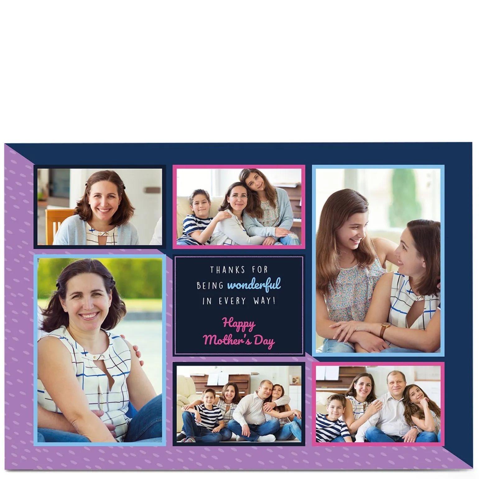 Personalised Mother's Day Photo Card - Thanks for being Wonderful
