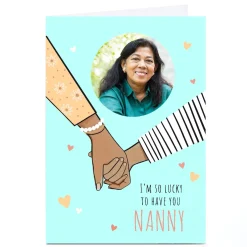 Personalised Mother's Day Card - Holding Hands - Nanny