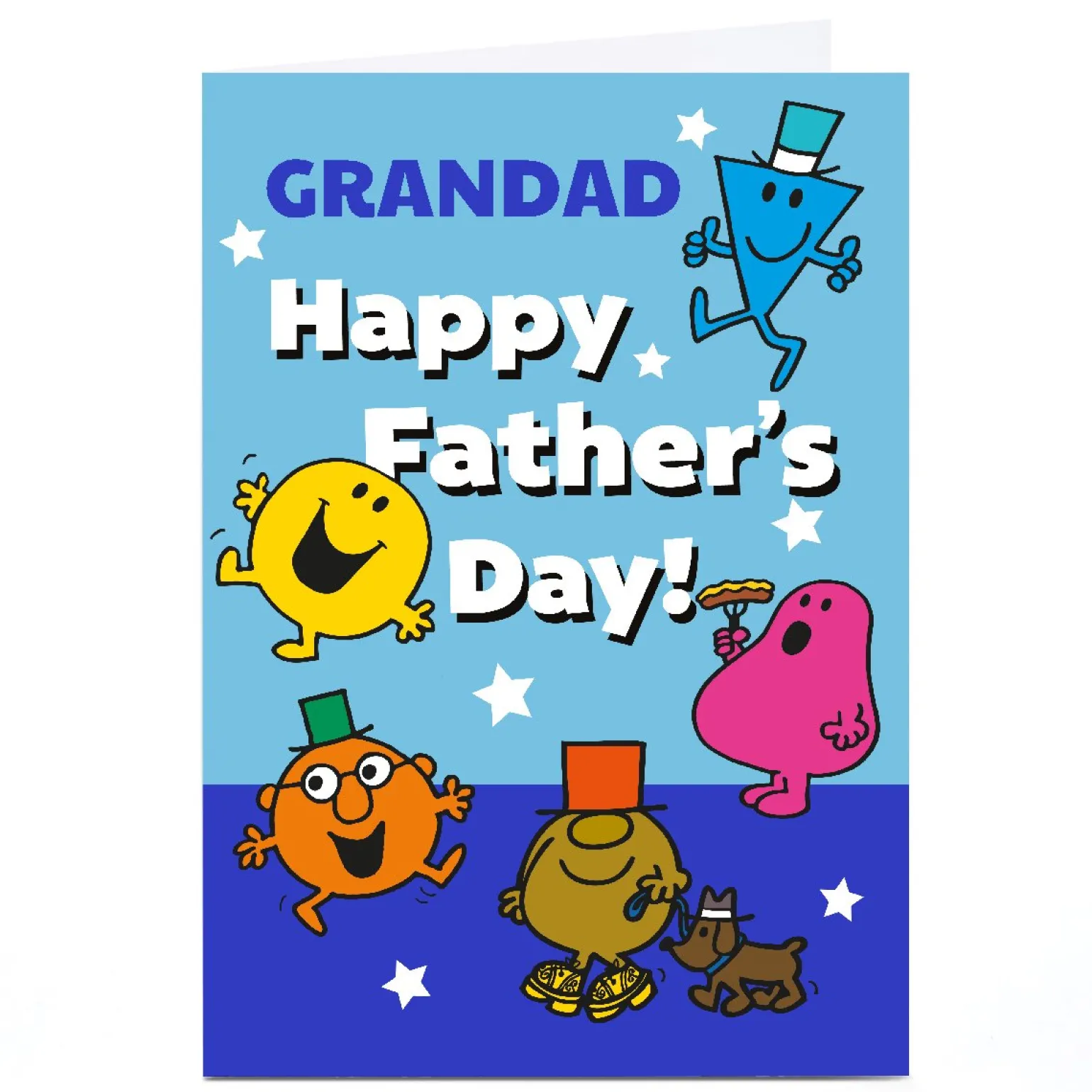 Personalised Mr Men Father's Day Card - Mr Men Characters, Grandad