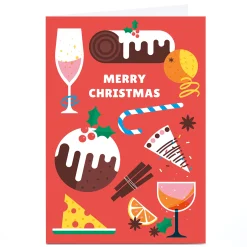 Personalised Neil Clark Christmas Card - Festive Food