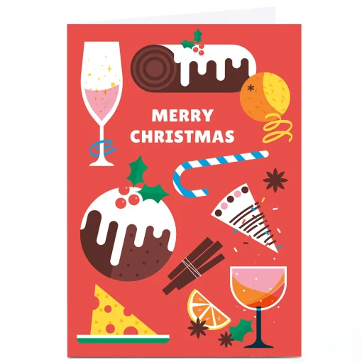 Personalised Neil Clark Christmas Card - Festive Food
