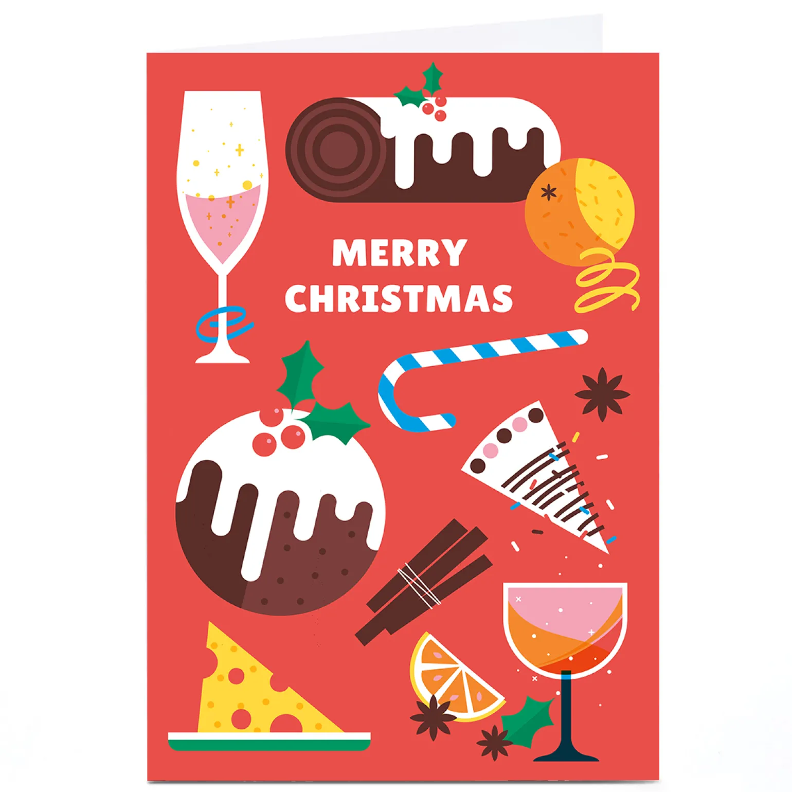 Personalised Neil Clark Christmas Card - Festive Food