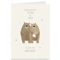Personalised New Baby Card - New Baby Bear