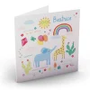 Personalised New Baby Card - Welcome To The World Rainbow