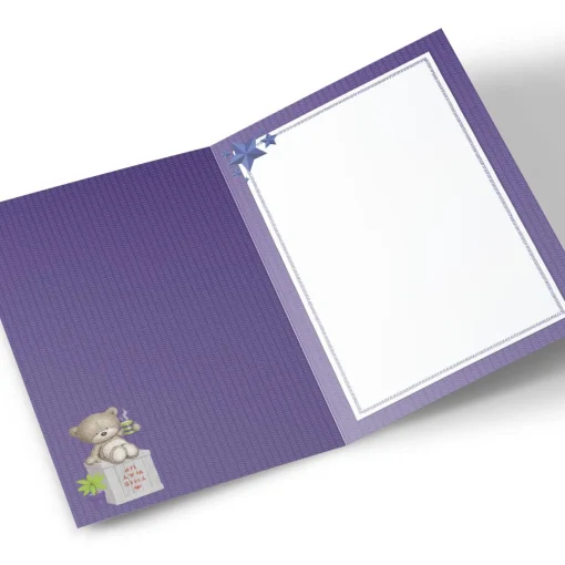 Personalised New Home Card - Hugs Bear With Box
