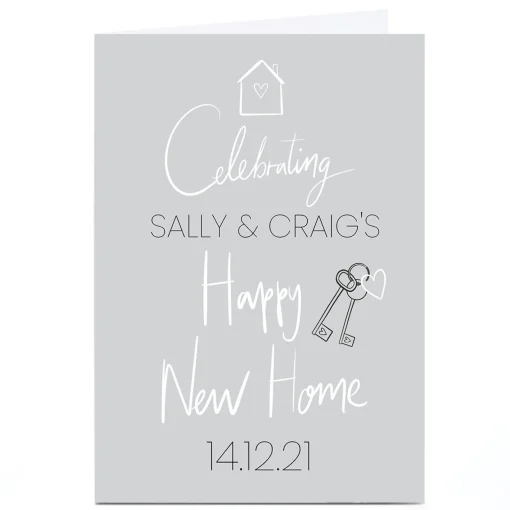 Personalised New Home Card - Celebrating Keys