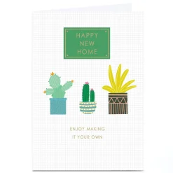 Personalised New Home Card - House Plants