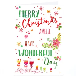 Personalised Nik Golesworthy Christmas Card - Wonderful Day