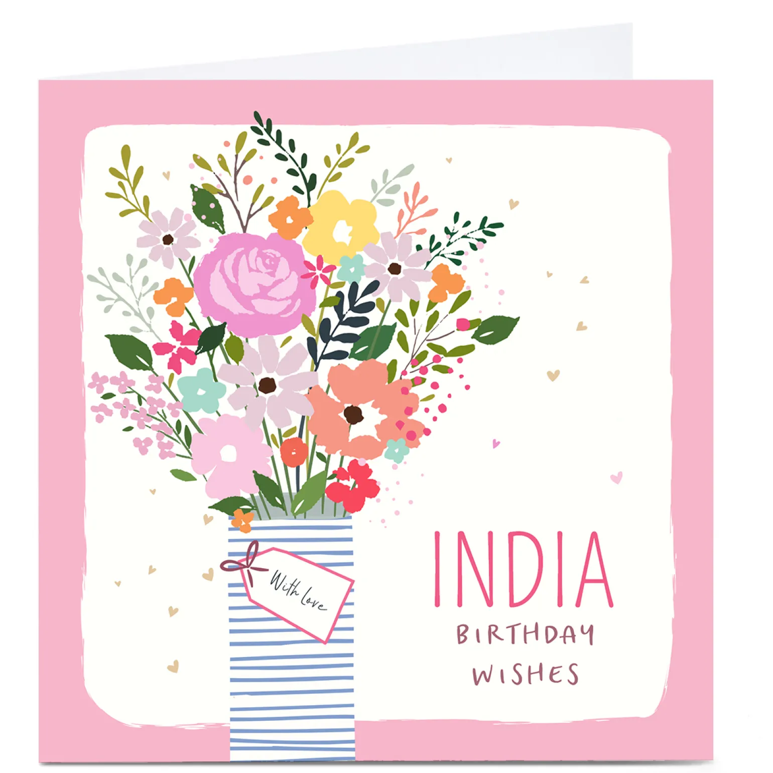 Personalised Nikki Upsher Birthday Card - Floral Bouquet