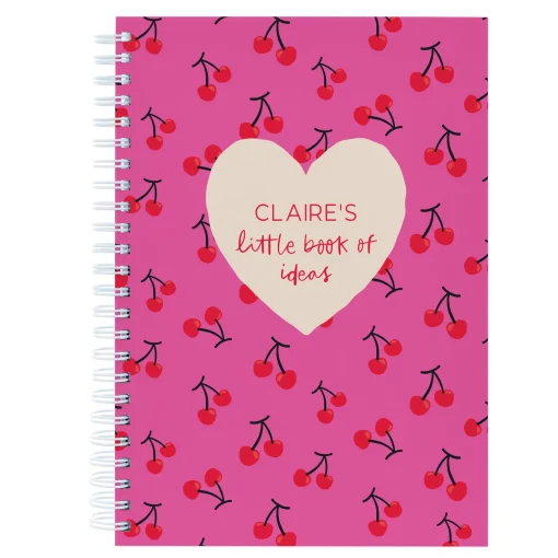 Personalised Notebook - Pink Cherry Print