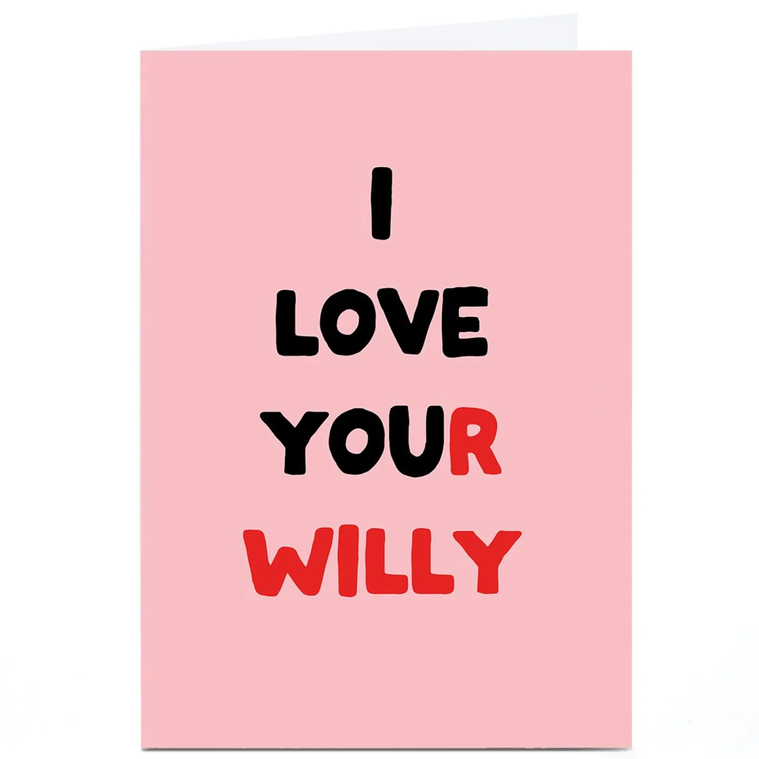 Personalised Ohh Deer Valentine's Day Card - I Love You(r Willy)