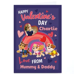Personalised Paw Patrol Valentine's Day Card - To & From