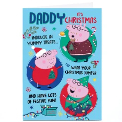 Personalised Peppa Pig Christmas Card - Daddy Pig