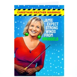 Personalised PG Quips Christmas Card - Strong Winds