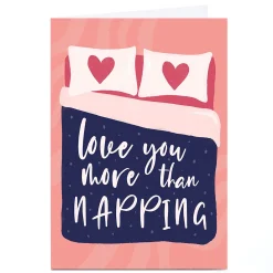 Personalised Phoebe Munger Card - Napping