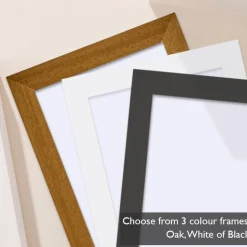 Personalised Photo Upload Framed Print - Floral Circle