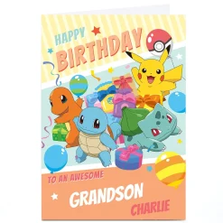 Personalised Pokemon Birthday Card - To An Awesome