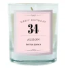 Personalised Pomegranate & Cashmere Scented Candle - Birthday Pink
