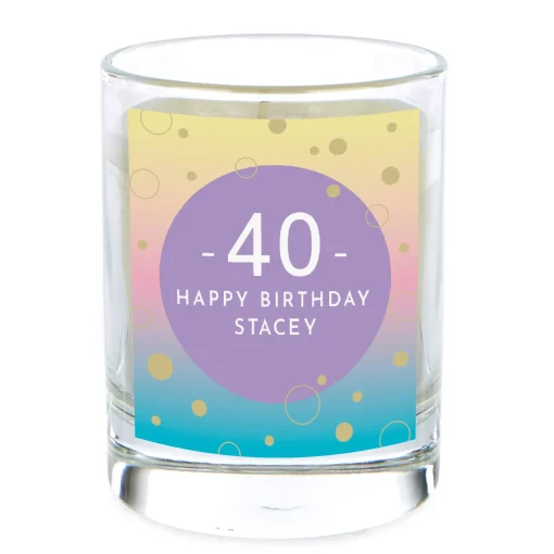 Personalised Pomegranate & Cashmere Scented Candle - Milestone Birthday