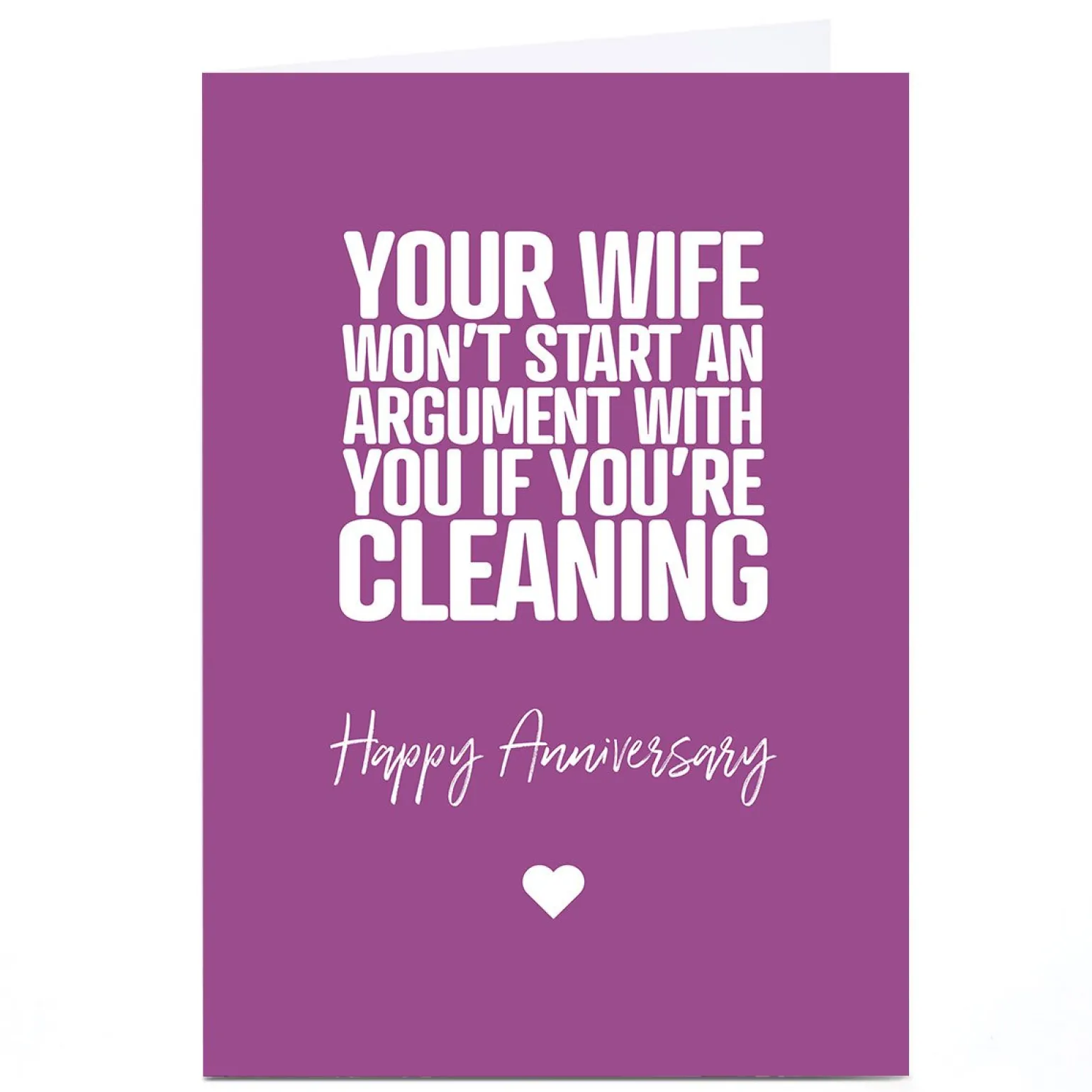 Personalised Punk Anniversary Card - Wife, Cleaning