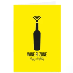 Personalised Punk Birthday Card - Wine Fi Zone