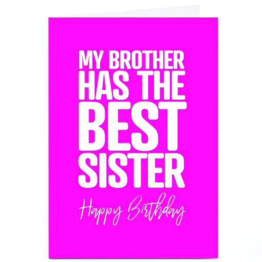 Personalised Punk Birthday Card - Brother From Sister