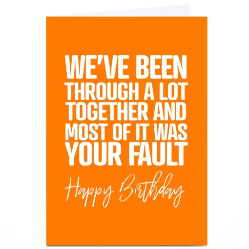 Personalised Punk Birthday Card - Your Fault