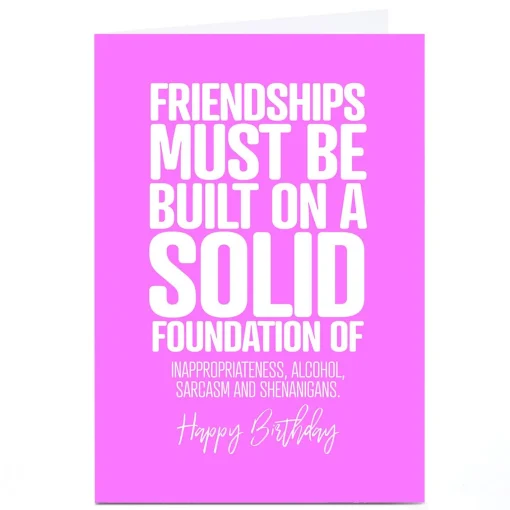 Personalised Punk Birthday Card - A Solid Foundation