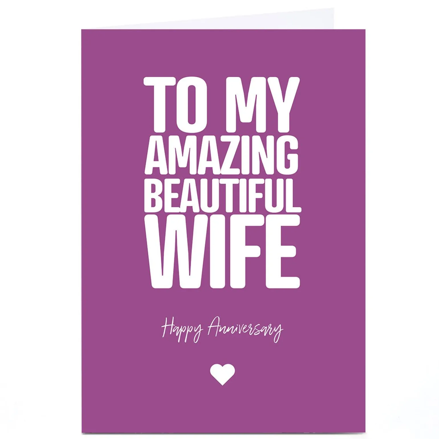 Personalised Punk Cards Anniversary Card - Amazing Beautiful Wife