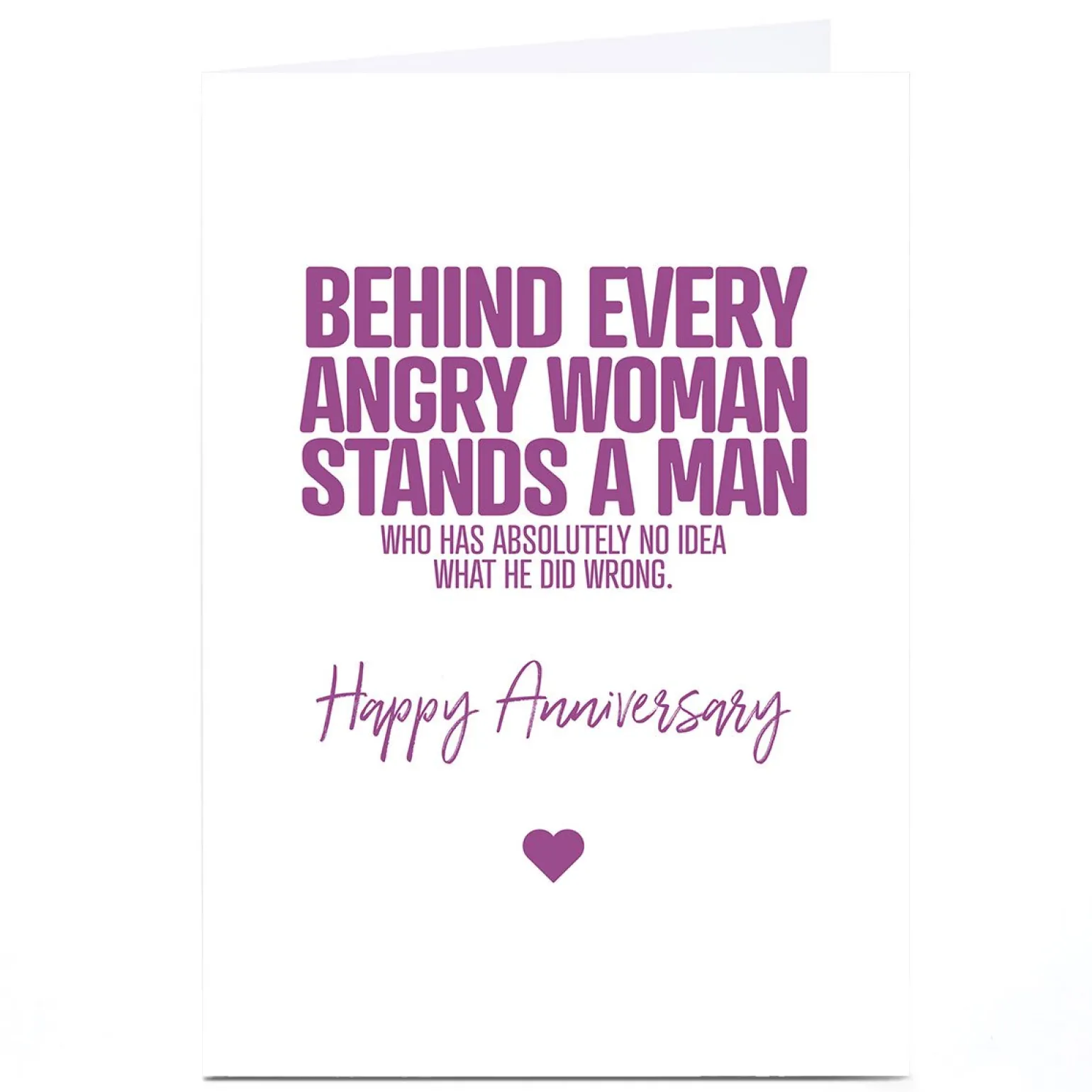 Personalised Punk Cards Anniversary Card - Angry Woman