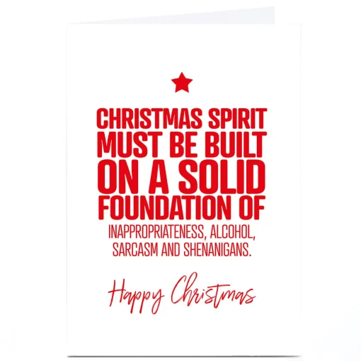 Personalised Punk Christmas Card - Christmas Spirit