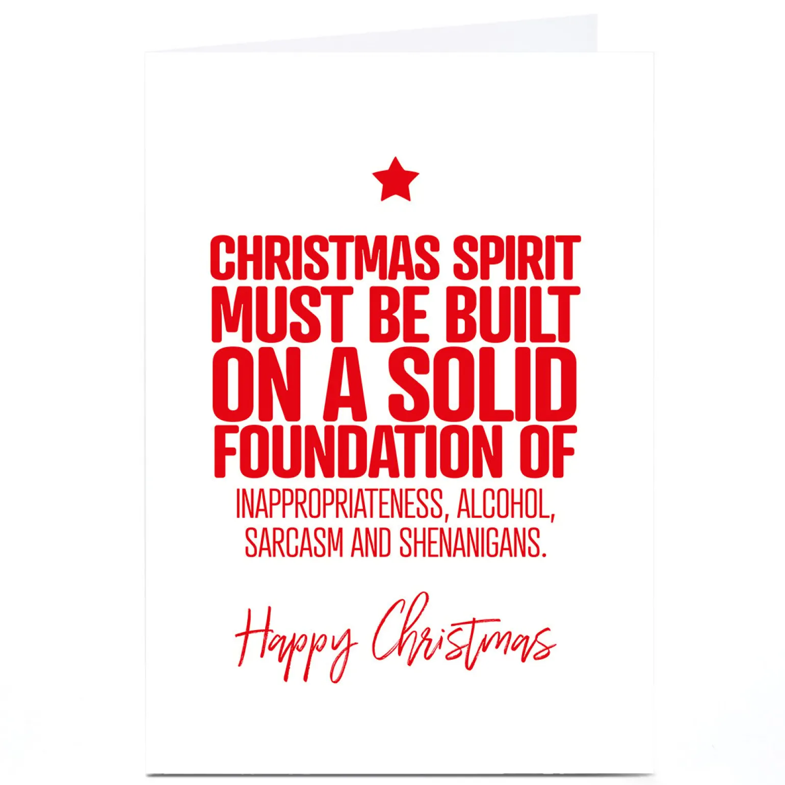 Personalised Punk Christmas Card - Christmas Spirit