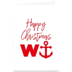 Personalised Punk Christmas Card - W Anchor
