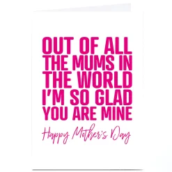 Personalised Punk Mother's Day Card - Of All The Mums