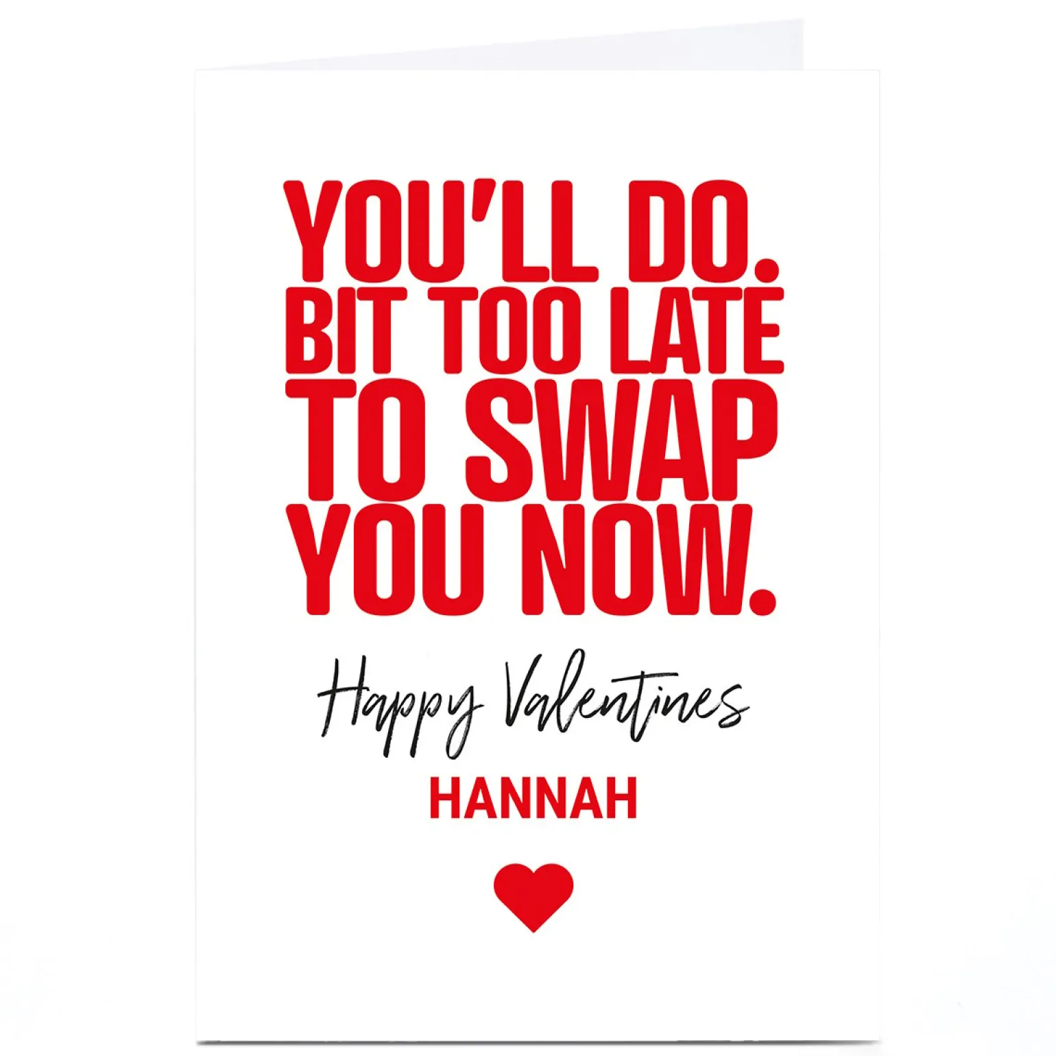 Personalised Punk Valentine's Day Card - You'll Do!