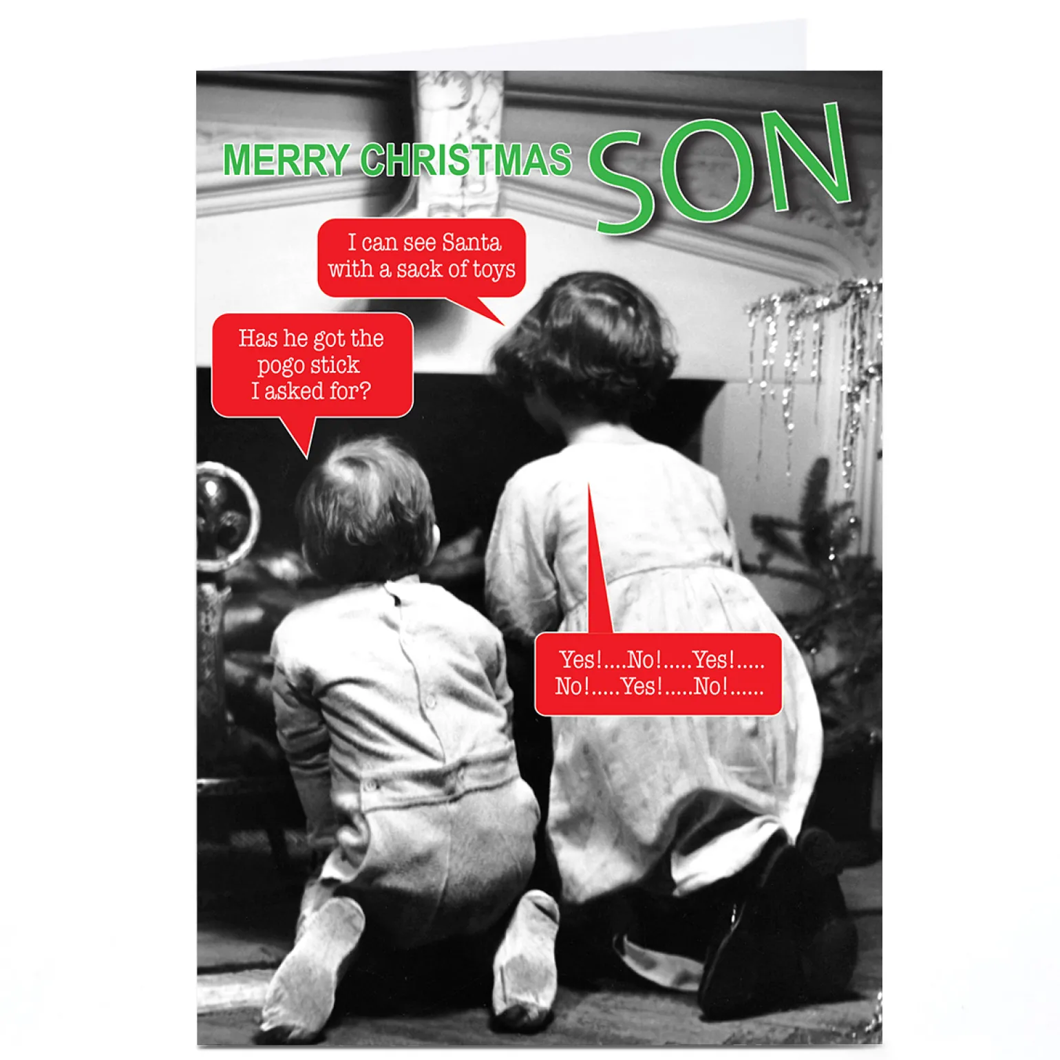 Personalised Quitting Hollywood Christmas Card - Son
