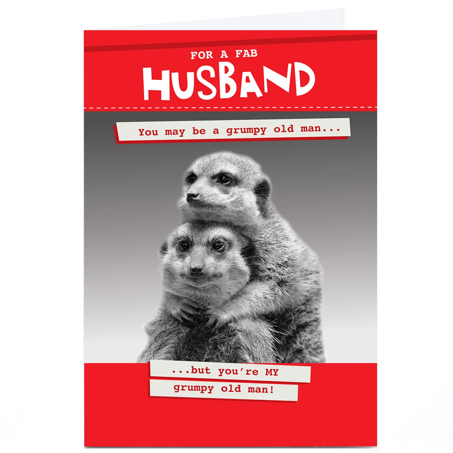 Personalised Quitting Hollywood Valentine Card- For a Fab Husband