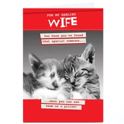 Personalised Quitting Hollywood Valentine Card- For my Darling Wife