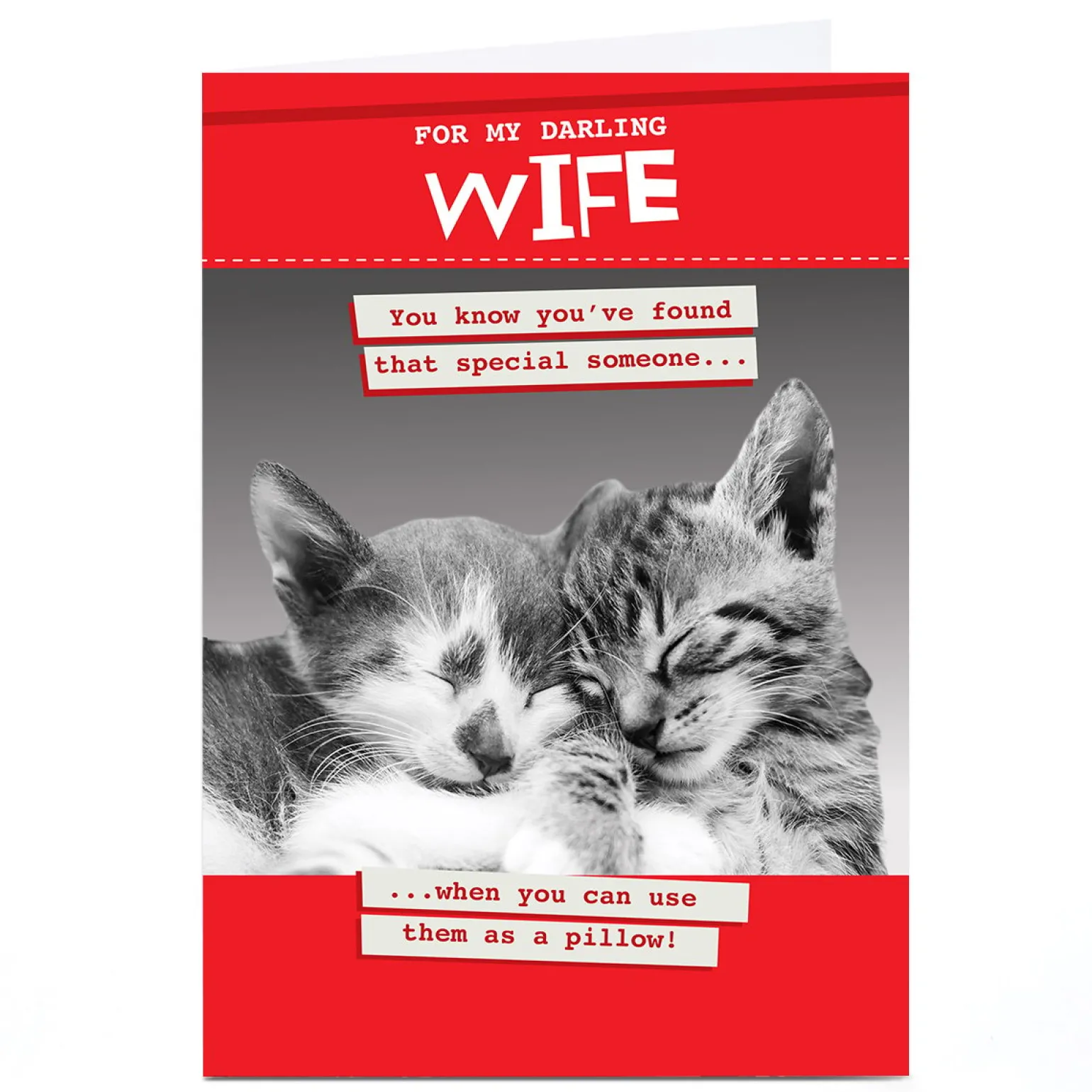 Personalised Quitting Hollywood Valentine Card- For my Darling Wife