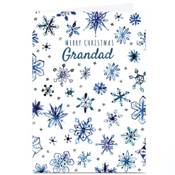 Personalised Rebecca Prinn Christmas Card - Snowflakes