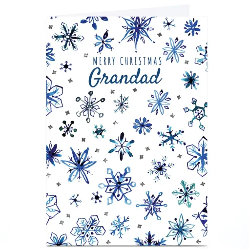 Personalised Rebecca Prinn Christmas Card - Snowflakes