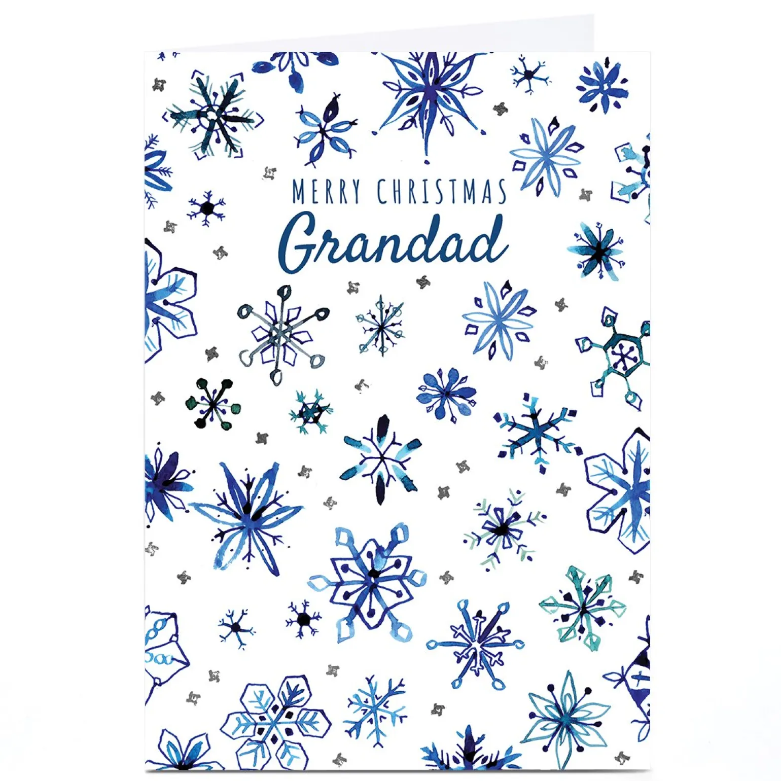 Personalised Rebecca Prinn Christmas Card - Snowflakes
