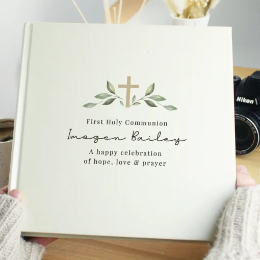 Personalised Religious Cross Square Photo Album