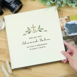 Personalised Religious Cross Square Photo Album
